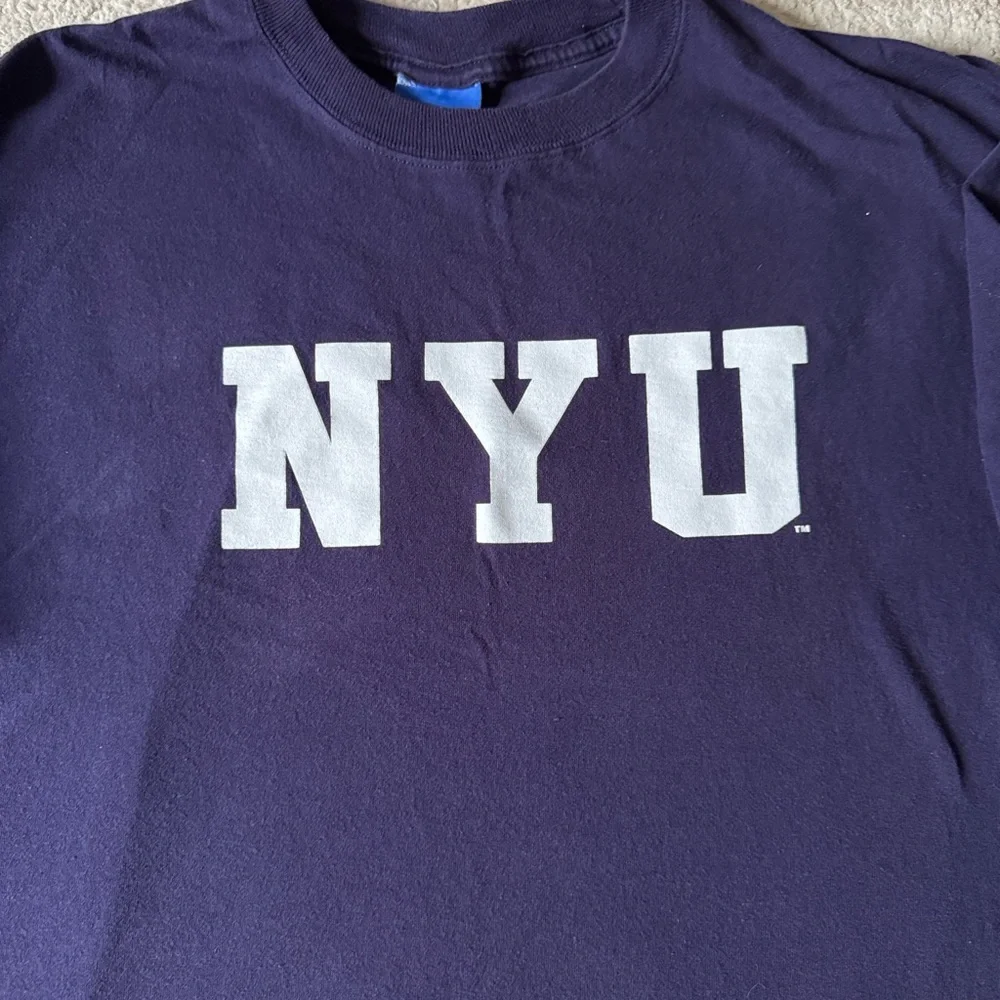 💜 Men’s cotton NYU tee shirt. Size XL. - Picture 3 of 6